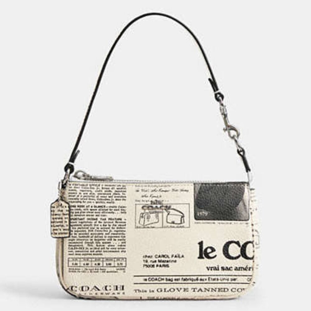 Coach Nolita 19 With Newspaper Print